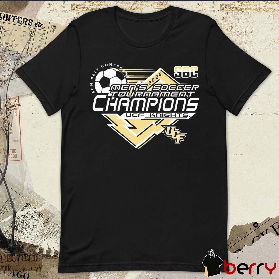 UCF Knights 2025 Sun Belt Conference Men’s Soccer Tournament Champions t-shirt