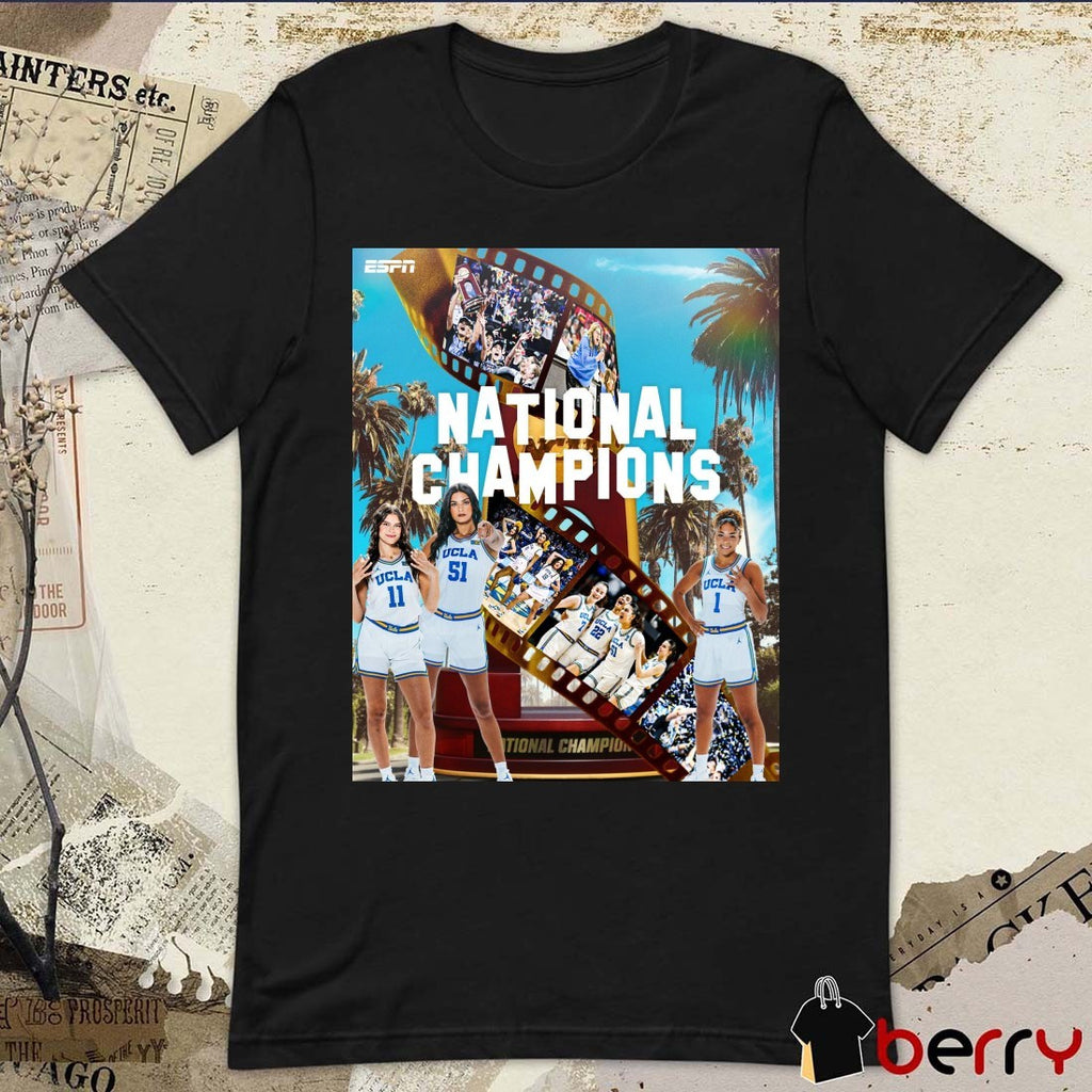 UCLA Bruins 2026 NCAA Women’s Basketball National Champions Lights Camera Championship Poster t-shirt