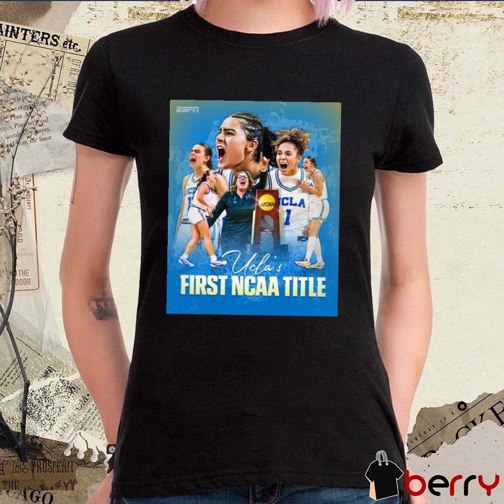 UCLA Wins Its First Ncaa National Title In Program History ESPN Poster t-shirt