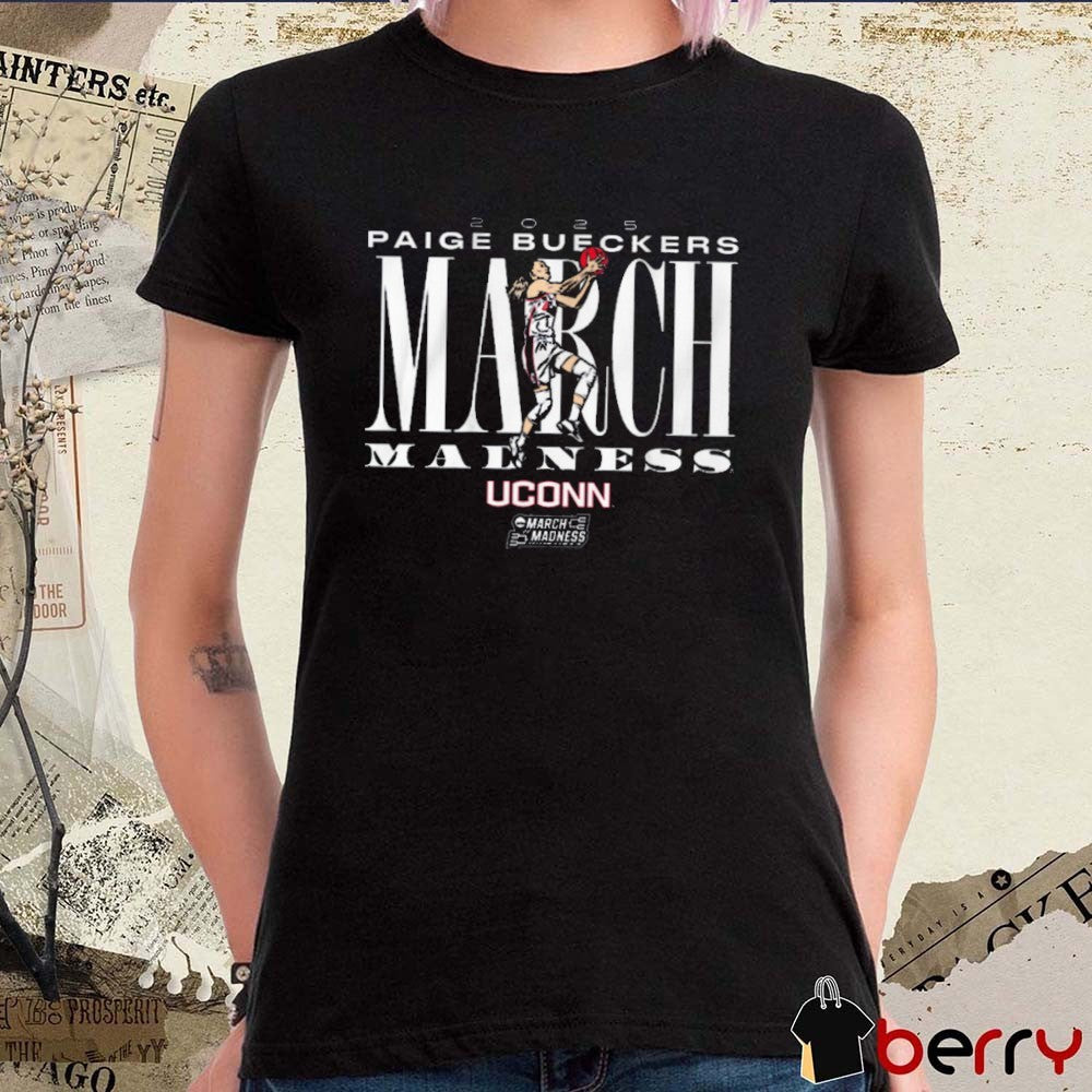 UConn Huskies Basketball Paige Bueckers 2025 NCAA March Madness Painting t-shirt