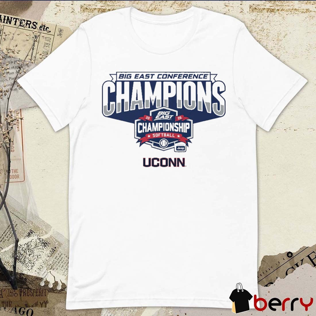 UConn Huskies Softball 2026 Big East Conference Champions t-shirt
