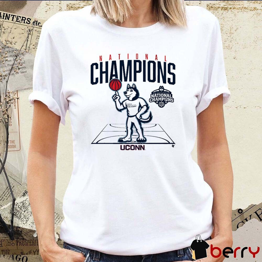 UConn Huskies Women’s Basketball 2025 NCAA National Champions Mascot Win South Carolina Gamecocks t-shirt