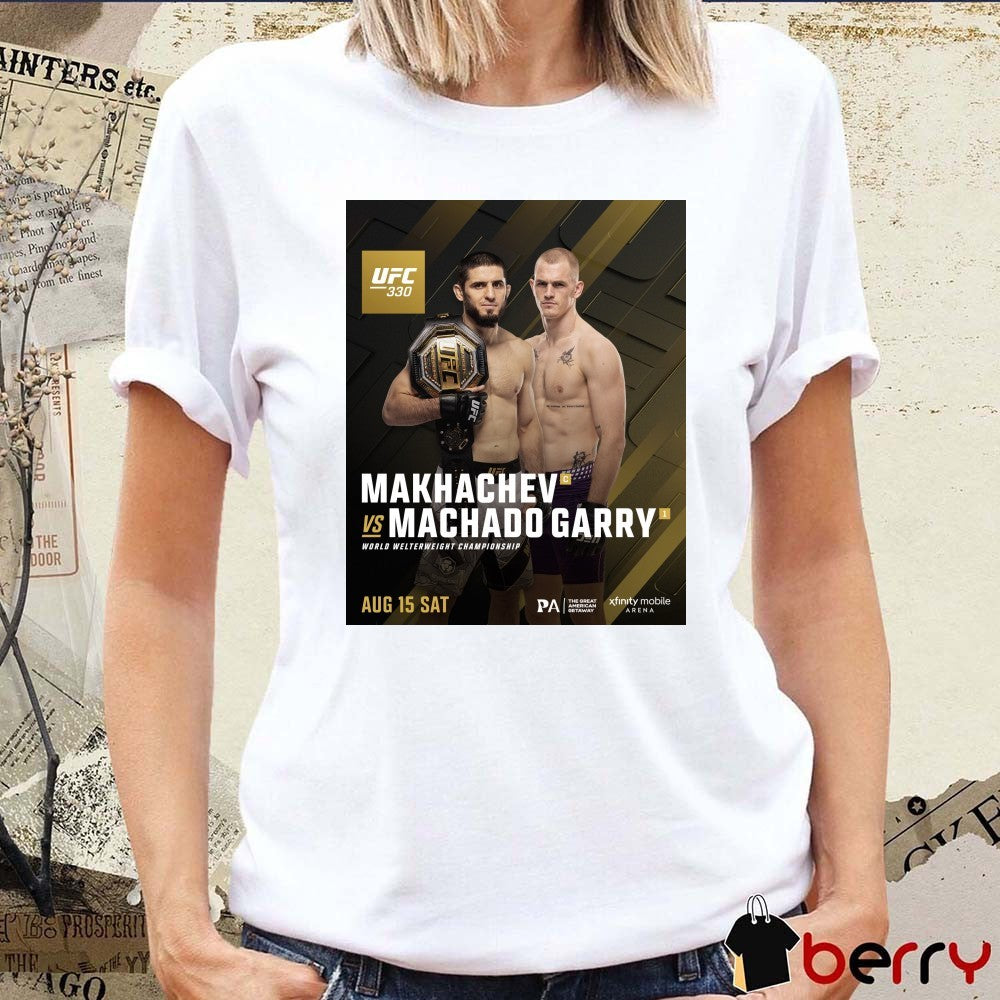 UFC 330 Makhachev Vs Machado Garry World Welterweight Championship August 15 2026 Poster t-shirt