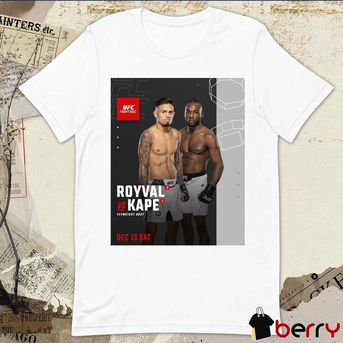 UFC Fight Night Vegas 112 Royal Vs Kape Flyweight Bout Saturday December 13 2025 Poster t-shirt