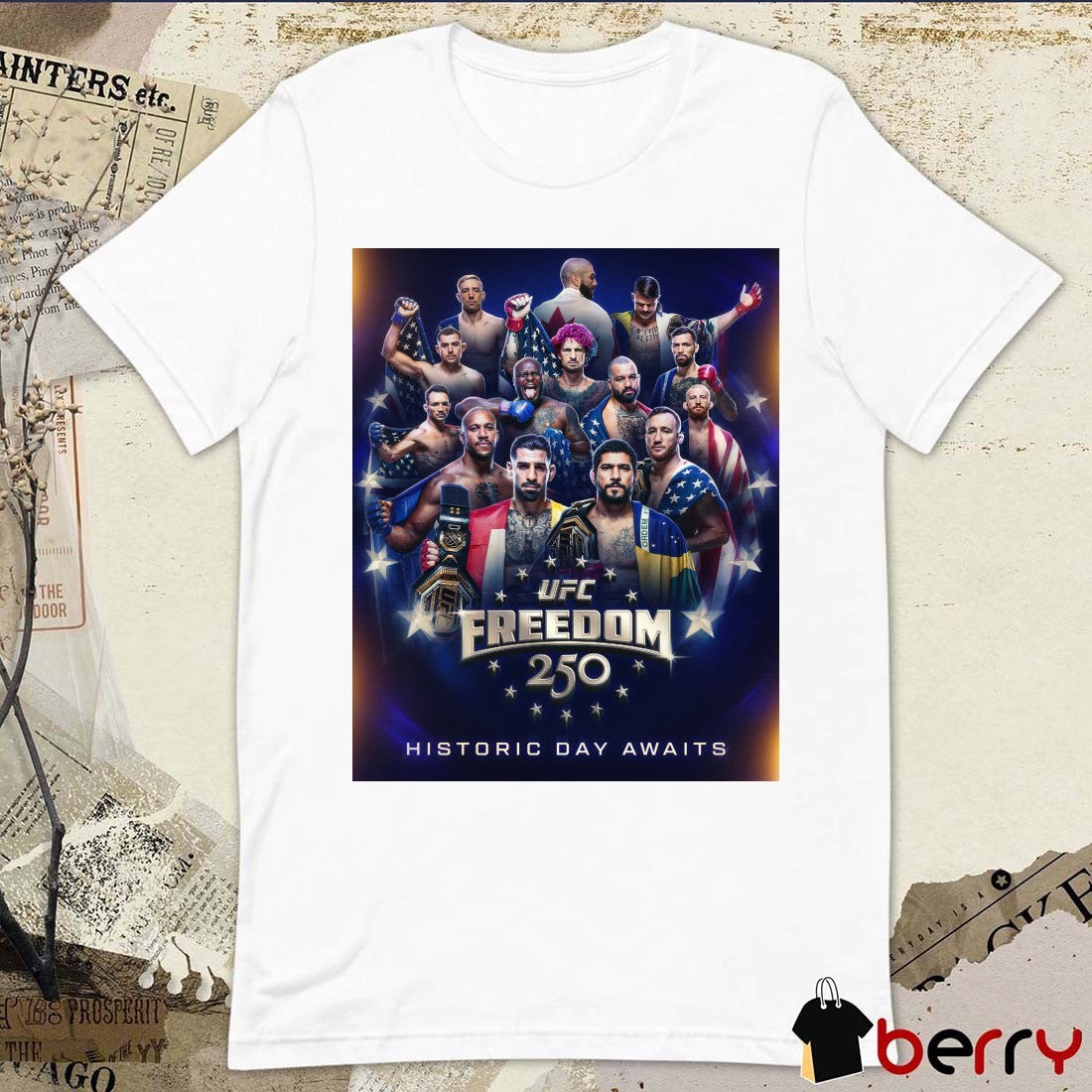 UFC Freedom 250 Historic Day Awaits Poster t-shirt