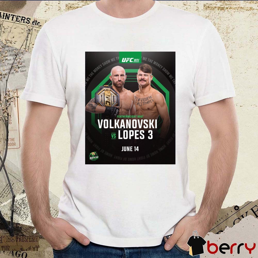 UFC White House Featherweight Bout Vs Lopes 3 June 14 2026 Poster t-shirt