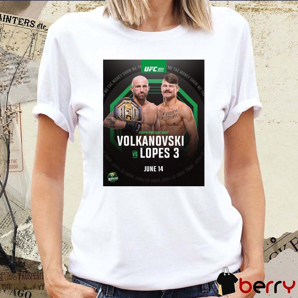 UFC White House Featherweight Bout Vs Lopes 3 June 14 2026 Poster t-shirt