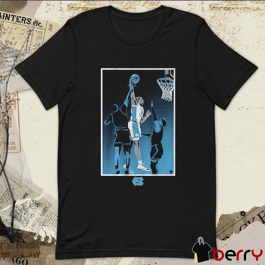 UNC North Carolina Tar Heels Basketball Caleb Wilson Poster t-shirt