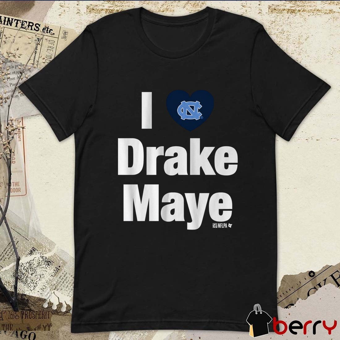 UNC North Carolina Tar Heels Football I Heart Drake Maye t-shirt