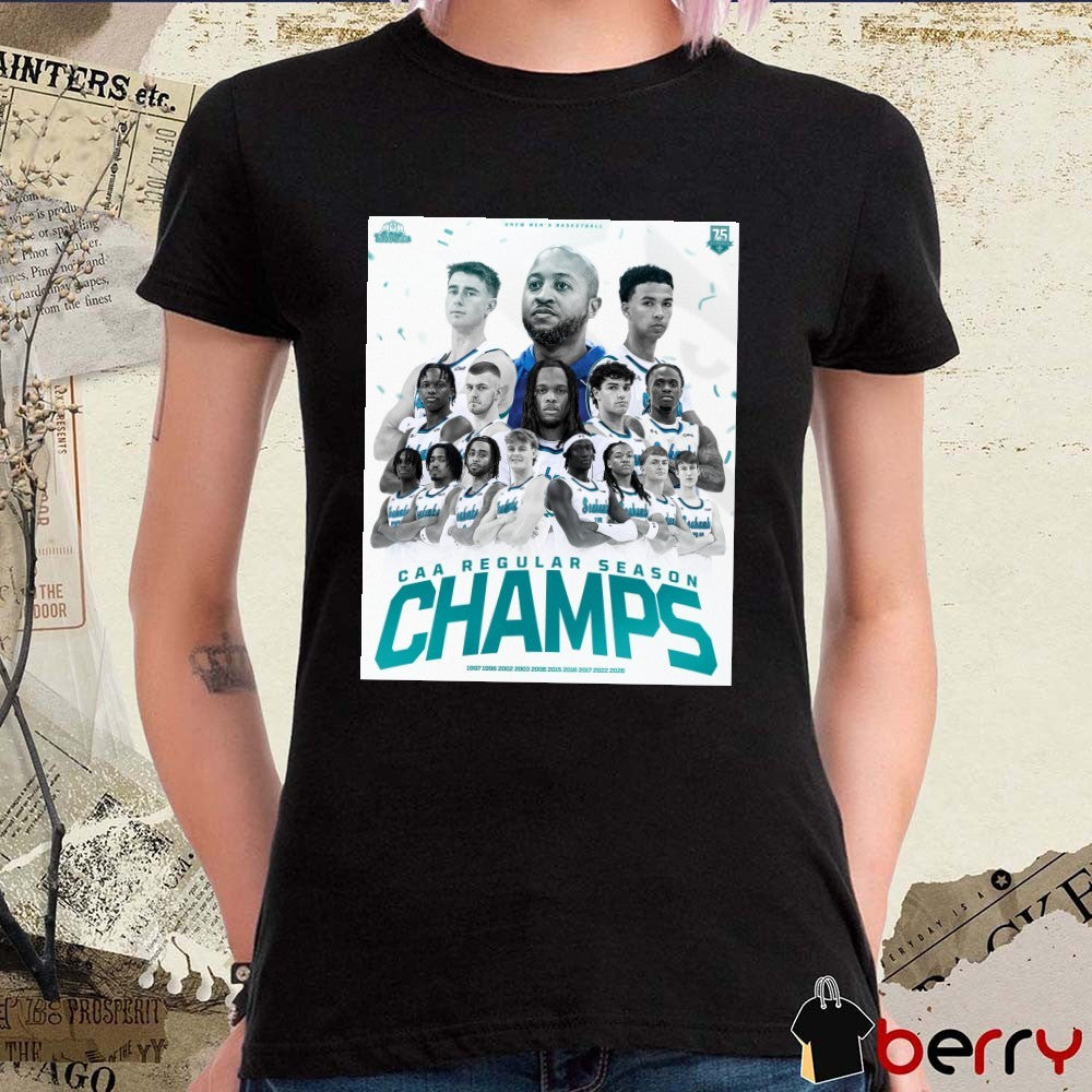 UNCW Men’s Basketball 2026 CAA Regular Season Champions 1997 – 2026 Poster t-shirt