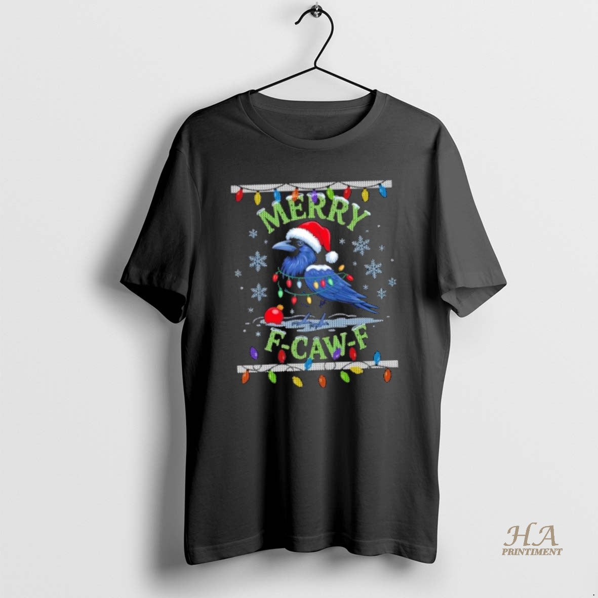 Official Ugly Christmas Merry F Caw F Crow T-Shirts, Hoodie, Sweatshirt | InkNestWear.com