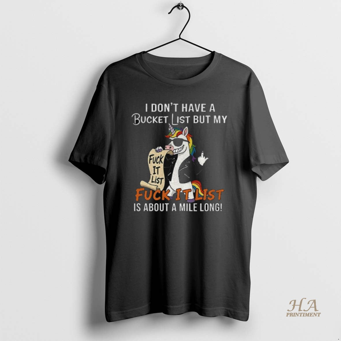 Official Unicorn Fuck It List I Dont Have A Bucket List But My Fuck It T-Shirts, Hoodie, Sweatshirt | InkNestWear.com