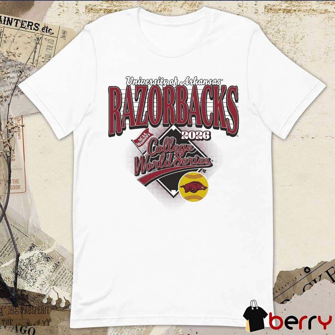 University Of Arkansas Razorbacks Softball 2026 NCAA Women’s College World Series t-shirt