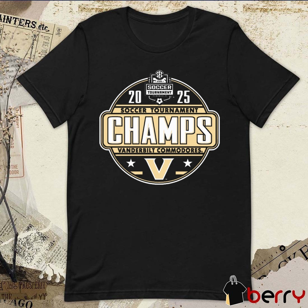 Vanderbilt Commodores 2025 NCAA SEC Women’s Soccer Tournament Champions Locker Room t-shirt