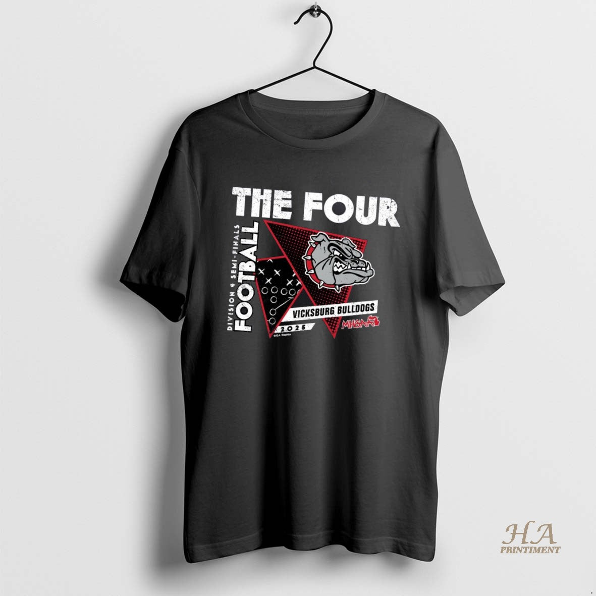 Official Vicksburg Bulldogs 2025 D4 Semifinals The Four T-Shirts, Hoodie, Sweatshirt | InkNestWear.com