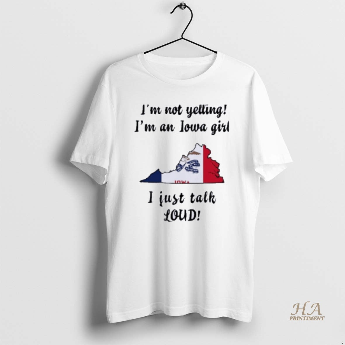 Official Virginia Map Im Not Yelling Im An Iowa Girl I Just Talk Loud T-Shirts, Hoodie, Sweatshirt | InkNestWear.com