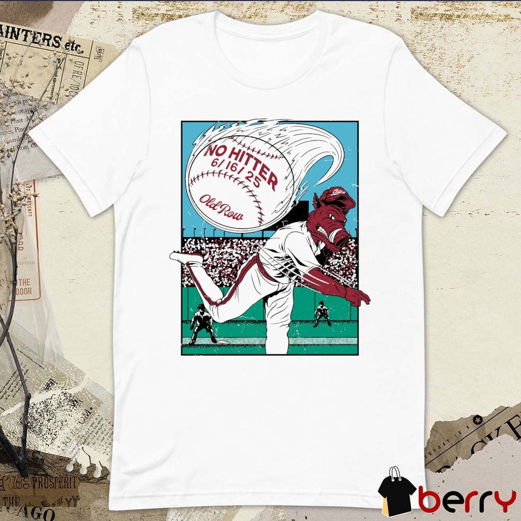 WPS No Hitter In Omaha June 15 2025 Arkansas Razorbacks Mascot Painting t-shirt