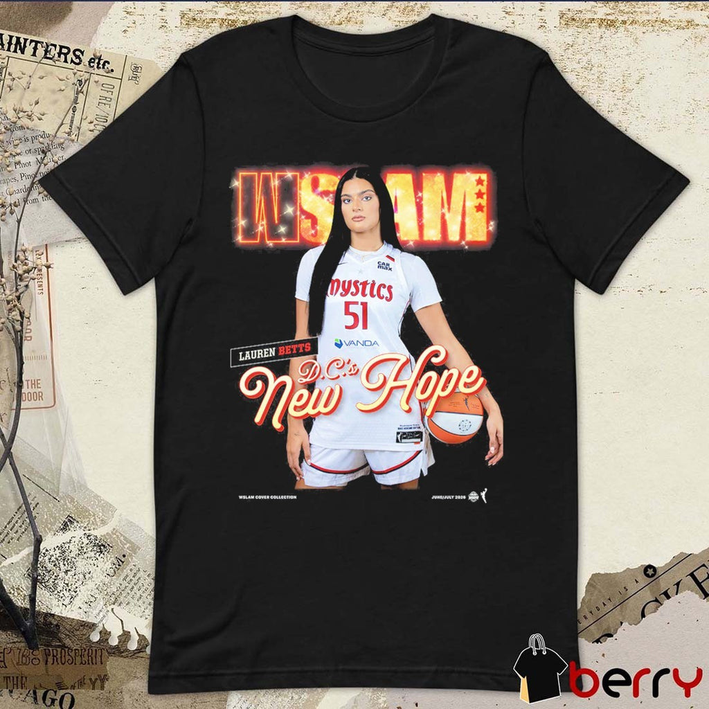 WSLAM Cover – Lauren Betts DC’s New Hope Washington Mystics t-shirt
