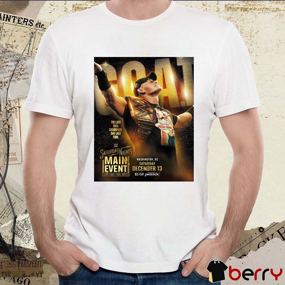 WWE John Cena Saturday Night’s Main Event December 13 in Washington D.C Poster t-shirt