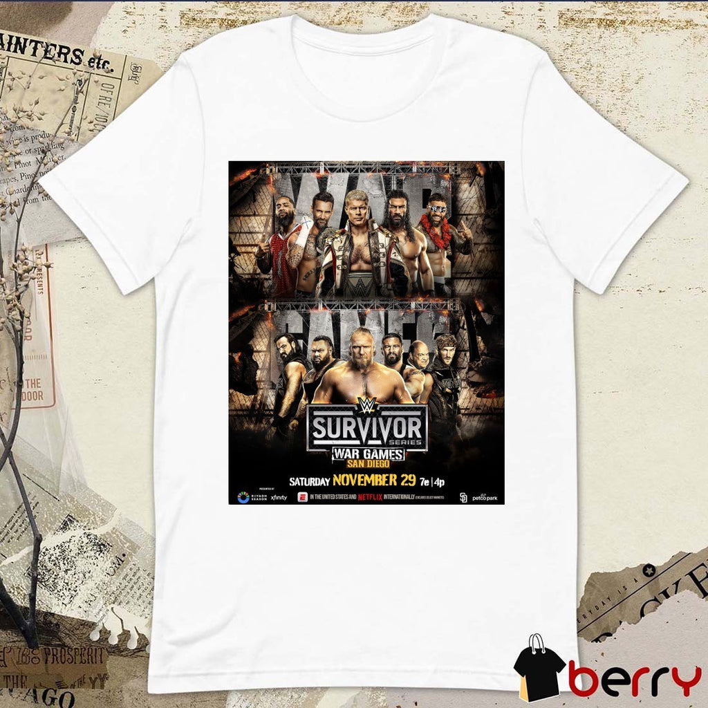WWE Survivor Series WarGames Big Five November 29, at Petco Park in San Diego Poster t-shirt