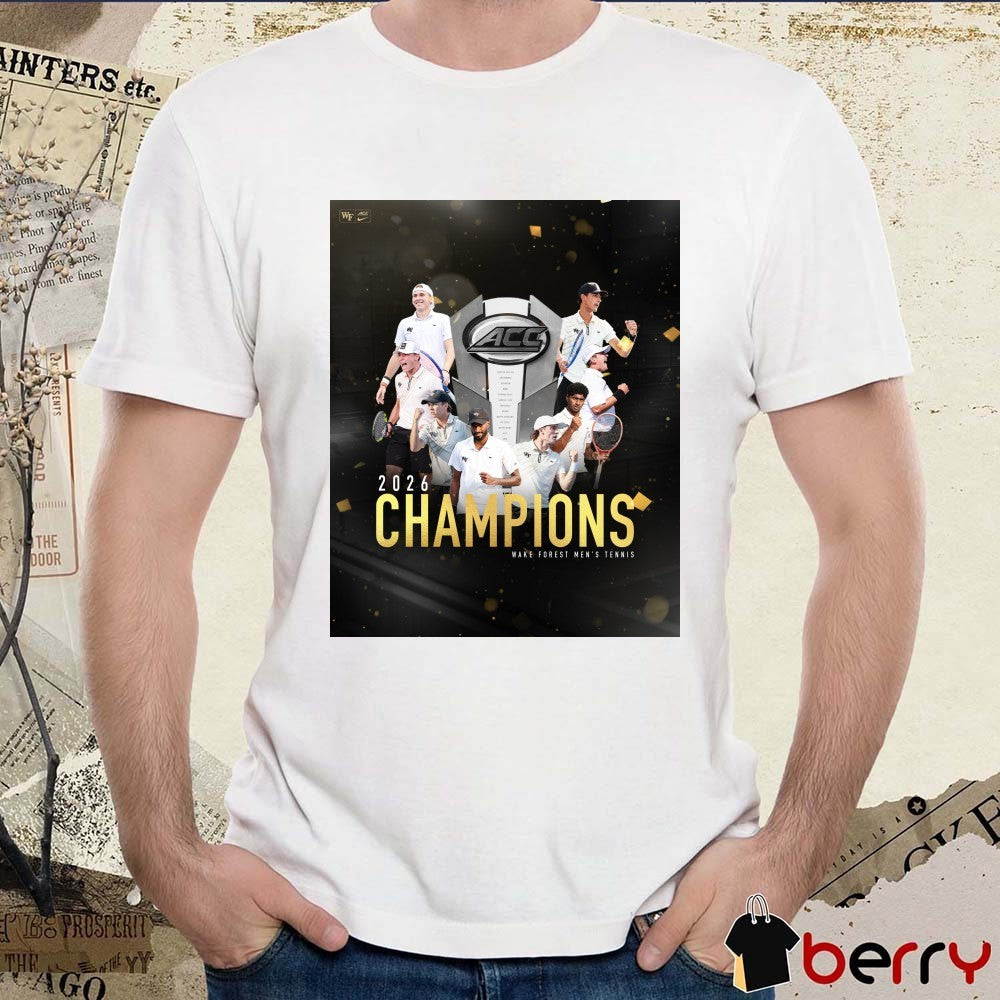 Wake Forest Demon Deacons Men’s Tennis Wins 2026 ACC Champions Poster t-shirt