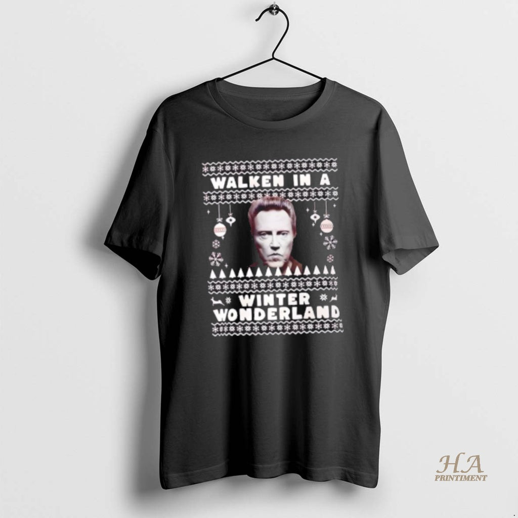 Official Walken In A Winter Wonderland Xmas Christmas T-Shirts, Hoodie, Sweatshirt | InkNestWear.com