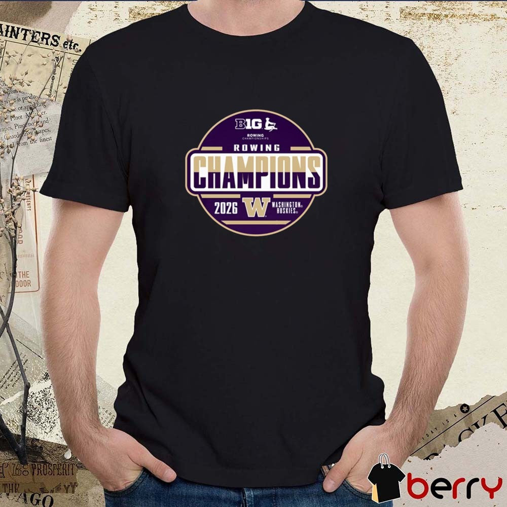Washington Huskies 2026 Big Ten Rowing Champions Locker Room t-shirt