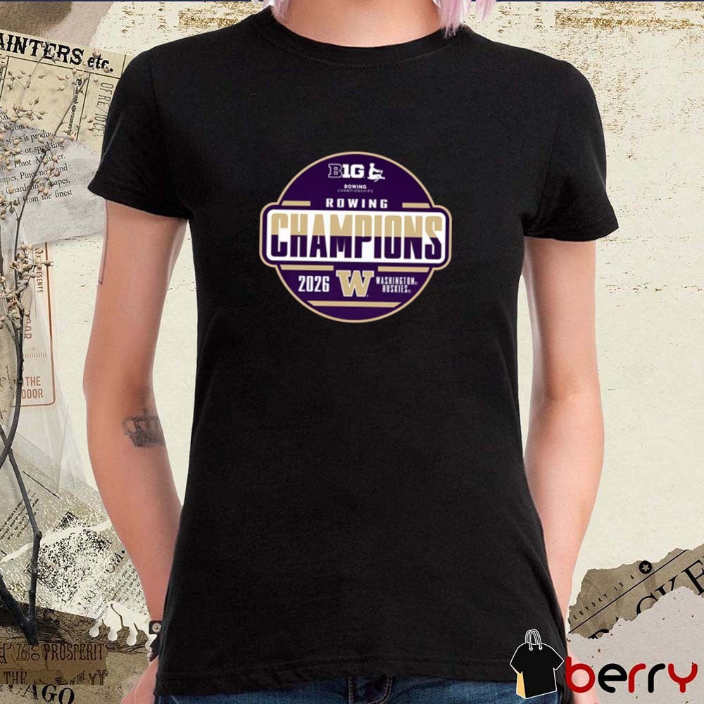 Washington Huskies 2026 Big Ten Rowing Champions Locker Room t-shirt