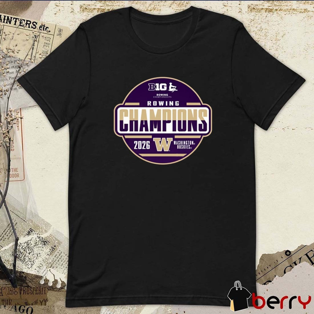 Washington Huskies 2026 Big Ten Rowing Champions Locker Room t-shirt