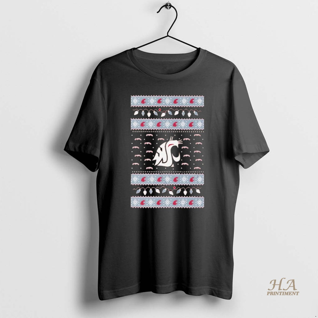 Official Washington State Cougars Ugly Christmas Light T-Shirts, Hoodie, Sweatshirt | InkNestWear.com
