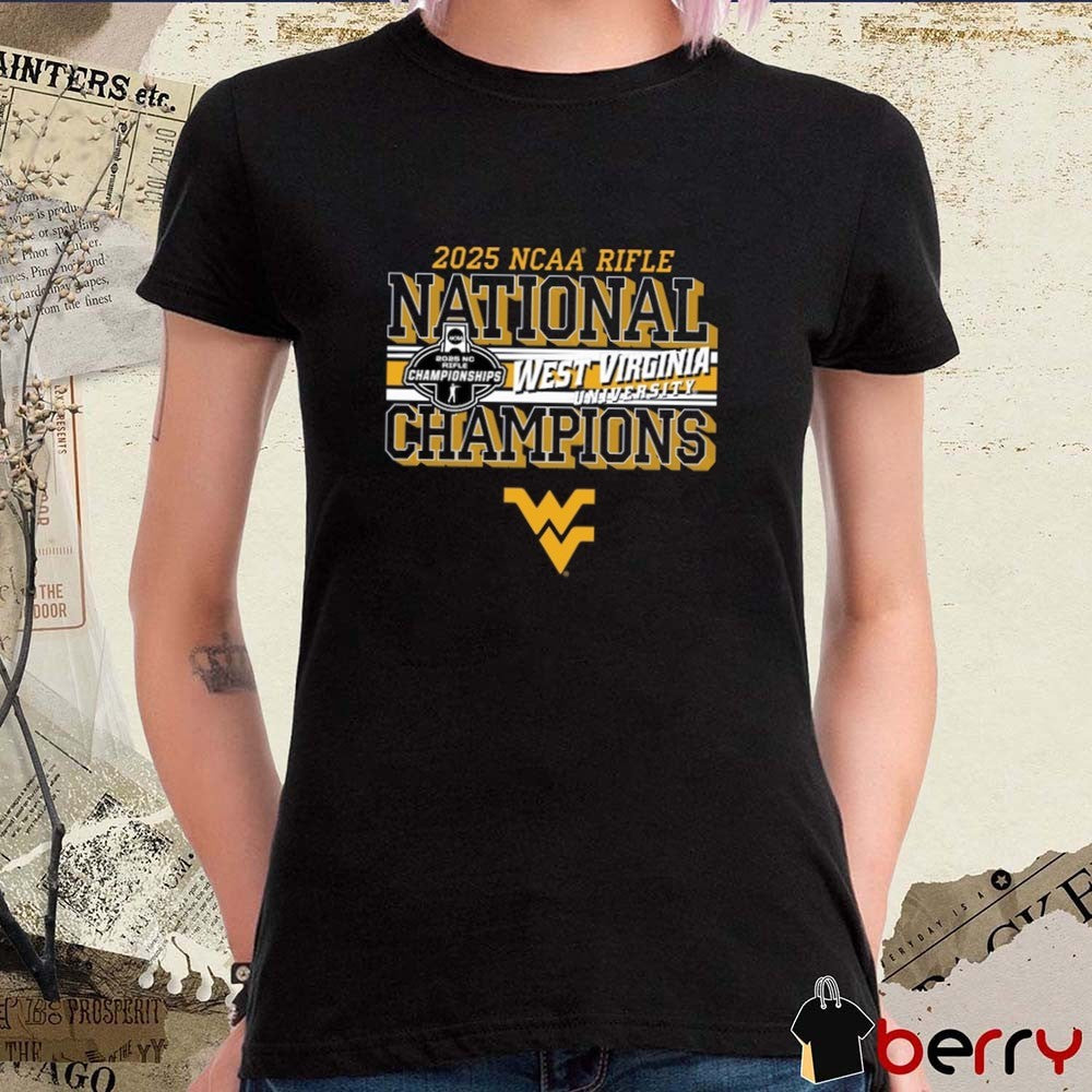 West Virginia Mountaineers University 2025 NCAA Rifle National Champions New t-shirt