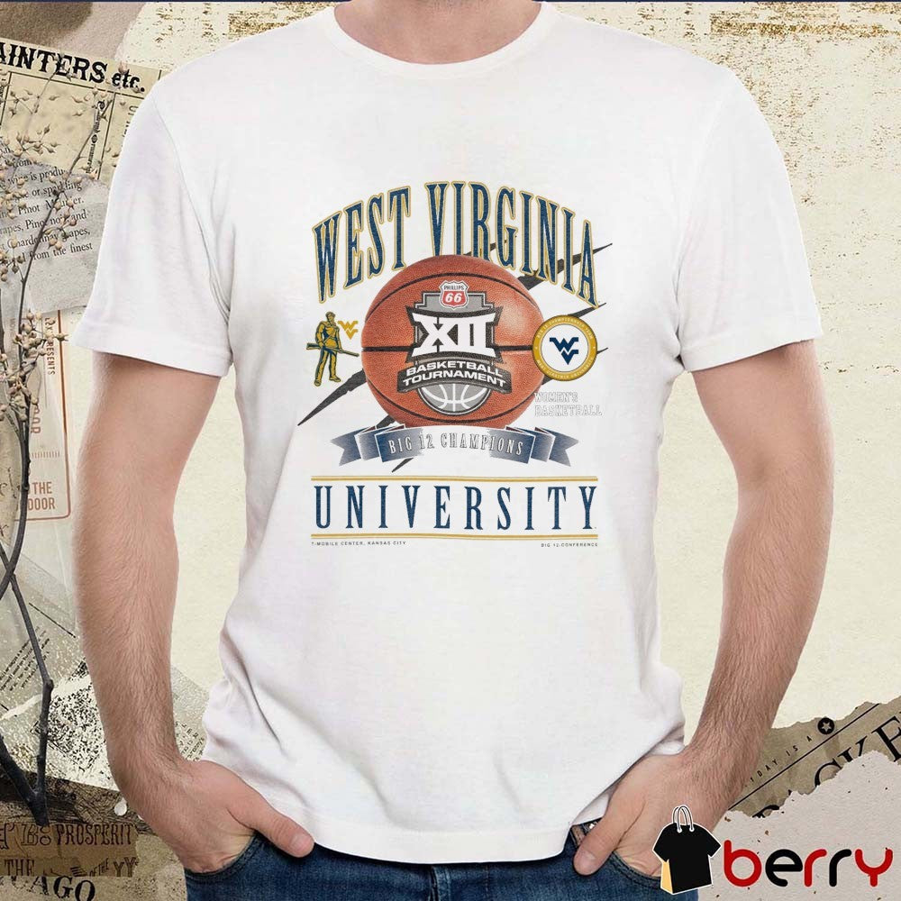 West Virginia University Mountaineers 2026 Big 12 Women’s Basketball Champions t-shirt