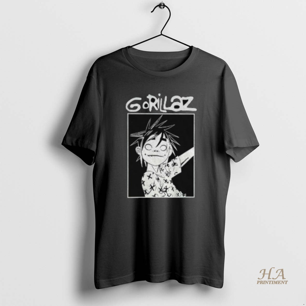 Official Weyewcz5 Gorillaz Music Black And White Graphic T-Shirts, Hoodie, Sweatshirt | InkNestWear.com