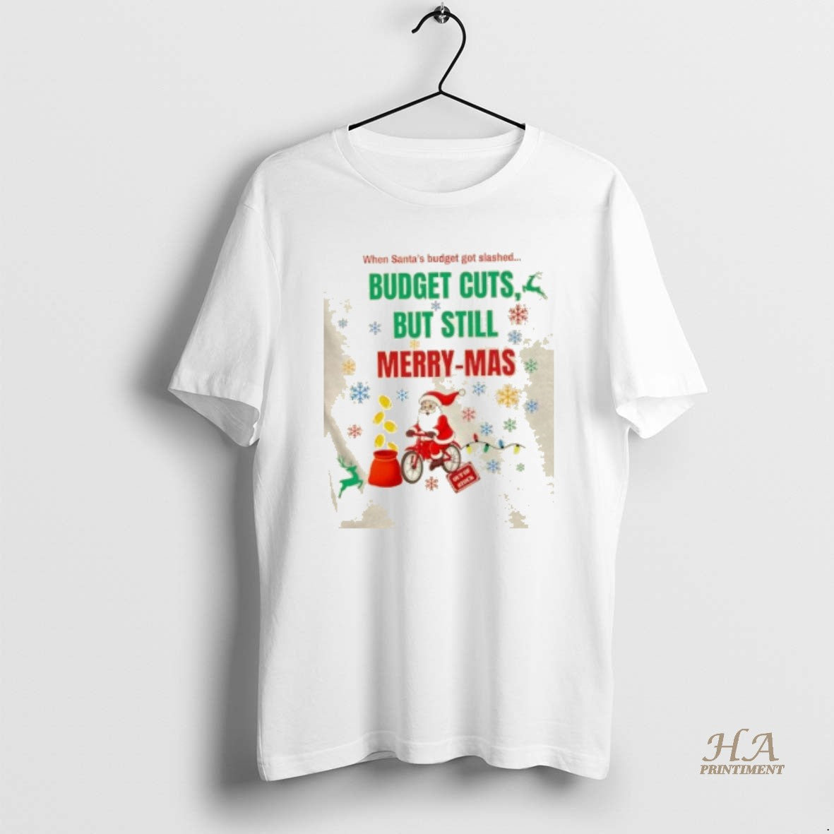 Official When Santas Budget Slashed Budget Cuts But Still Merry Mas T-Shirts, Hoodie, Sweatshirt | InkNestWear.com