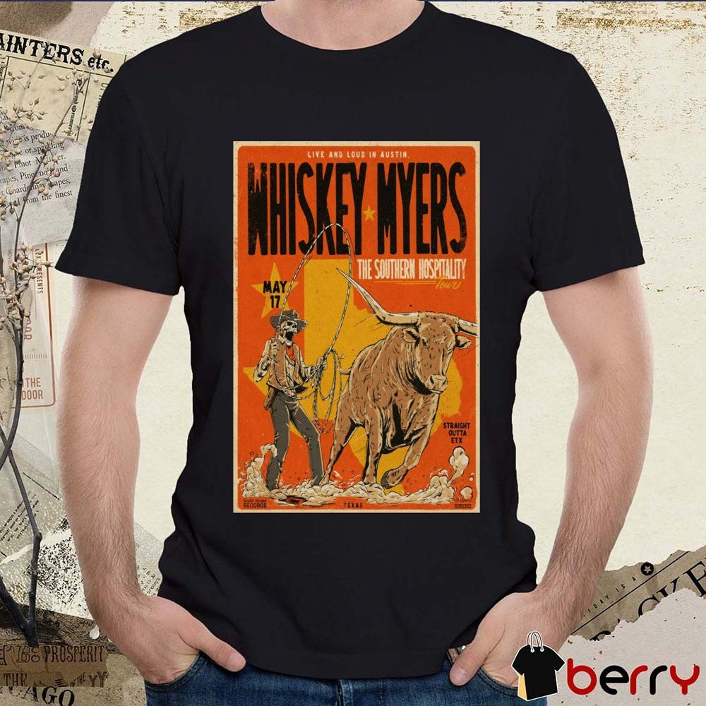 Whiskey Myers The Southern Hospitality Tour Concert Moody Center Austin, TX May 17, 2026 Poster t-shirt