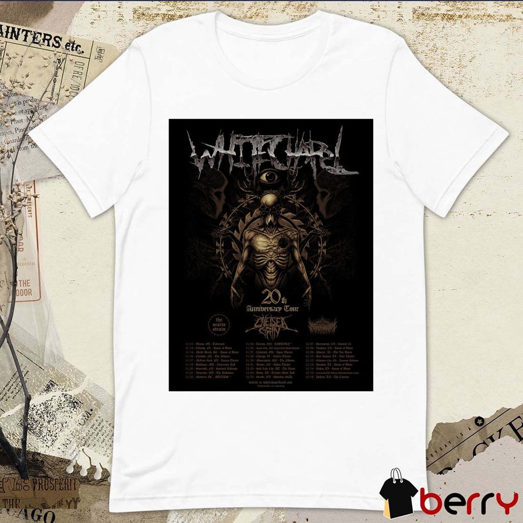 Whitechapel 20th Anniversary Tour 2026 Chelsea Grin, The Acacia Strain, and Netherwalker Poster t-shirt