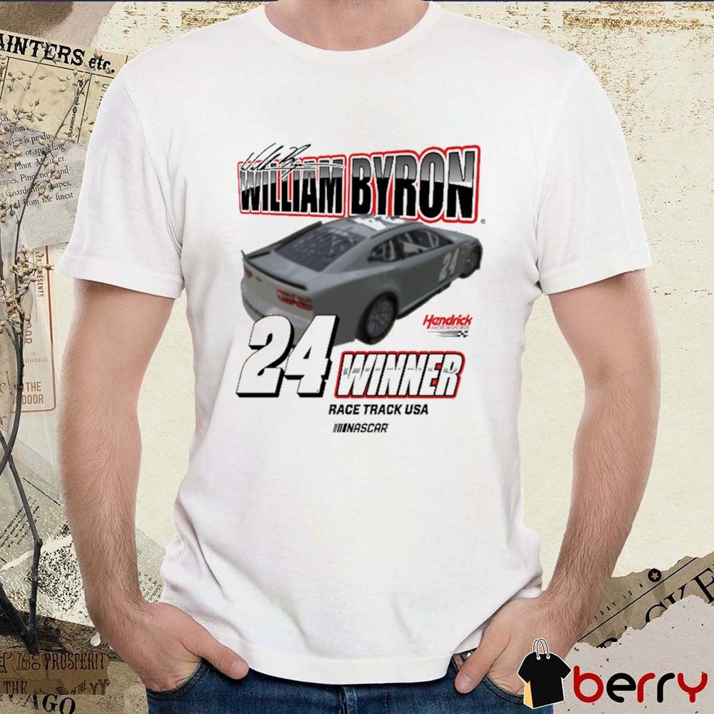 William Byron 24 Winner Race Track USA NASCAR Charlotte Xfinity Hendrick Motor Speedway 2025 Signature t-shirt