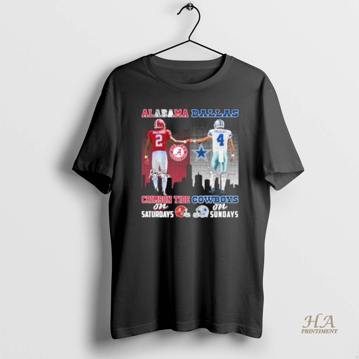 Official Williams Alabama On Saturdays And Prescott Cowboys On Sundays T-Shirts, Hoodie, Sweatshirt | InkNestWear.com