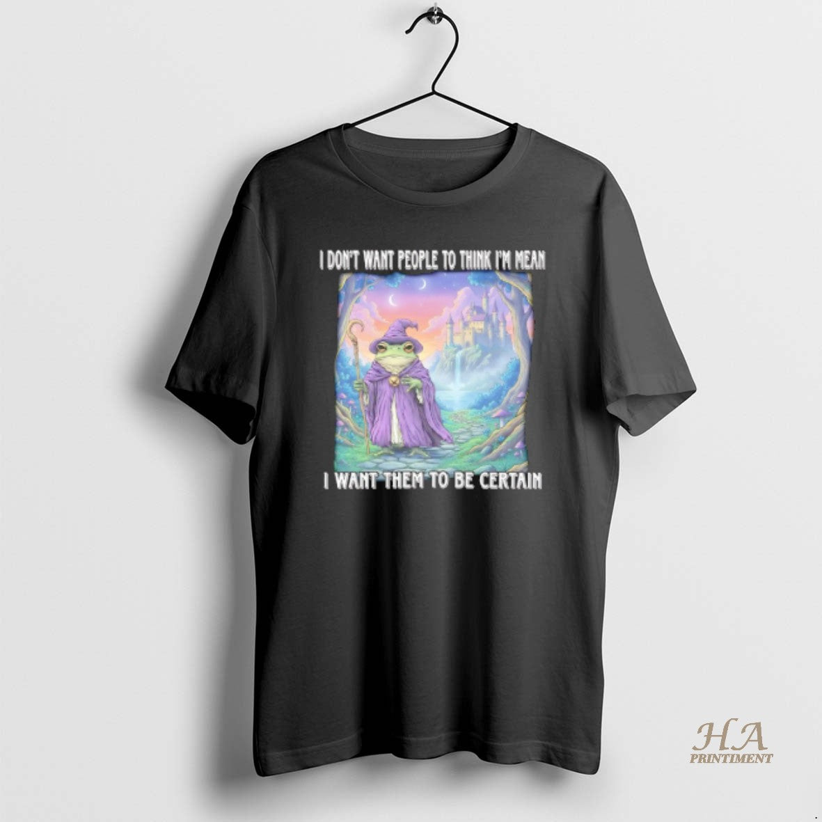 Official Wizard Frog I Dont Want People To Think Im Mean I Want Them To T-Shirts, Hoodie, Sweatshirt | InkNestWear.com