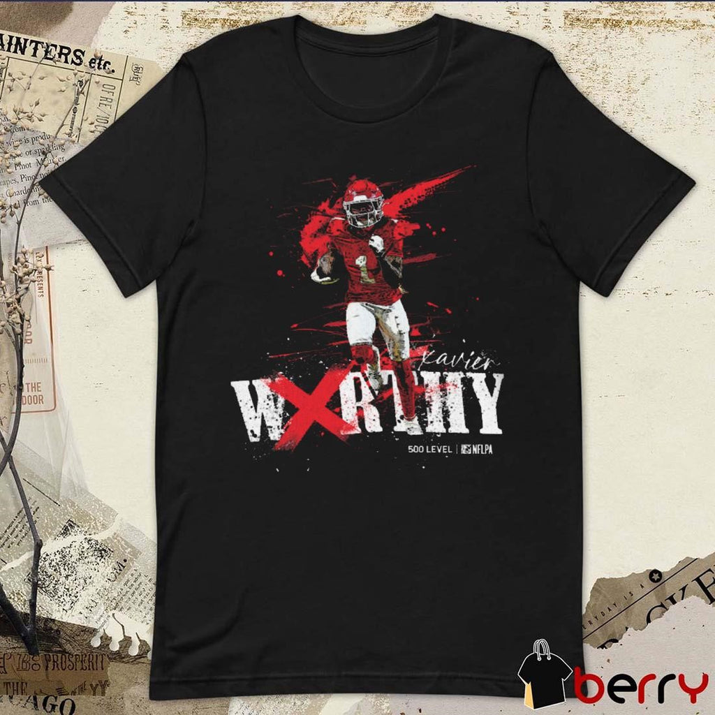 Xavier Worthy Kansas City Chiefs Football NFLPA Splatter Painting t-shirt