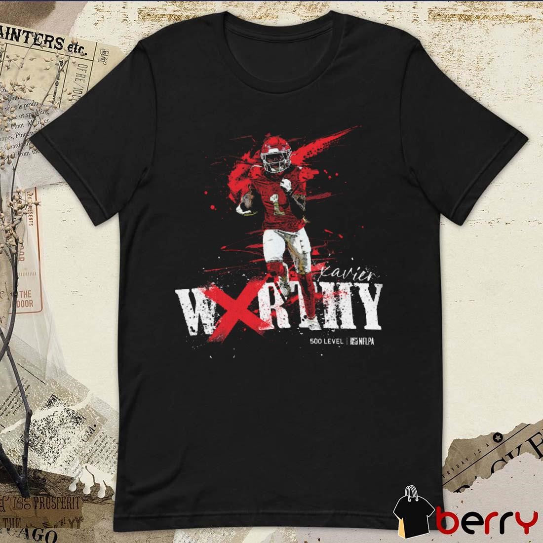 Xavier Worthy Kansas City Chiefs Football NFLPA Splatter Painting t-shirt