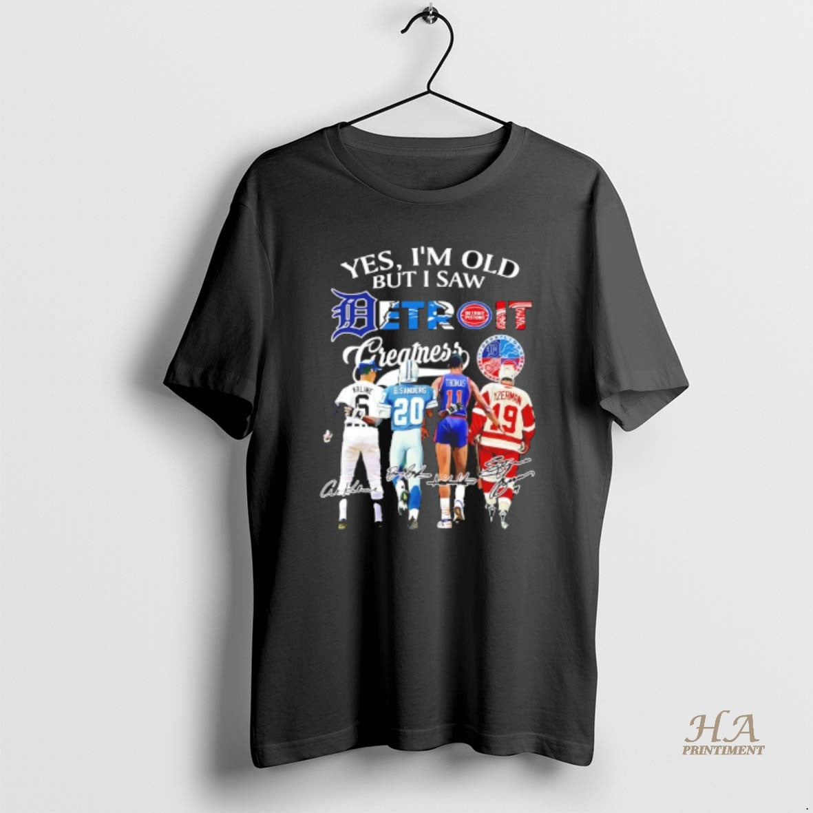 Official Yes Im Old But I Saw Detroit Sports City Greatness Signatures T-Shirts, Hoodie, Sweatshirt | InkNestWear.com