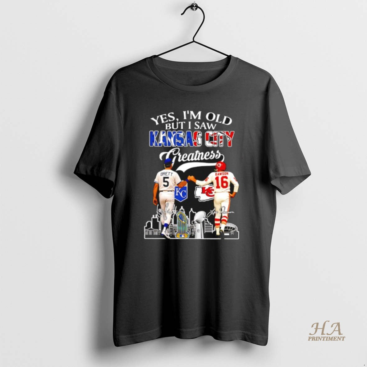 Official Yes Im Old But I Saw Kansas City Greatness George Brett And Len Dawson T-Shirts, Hoodie, Sweatshirt