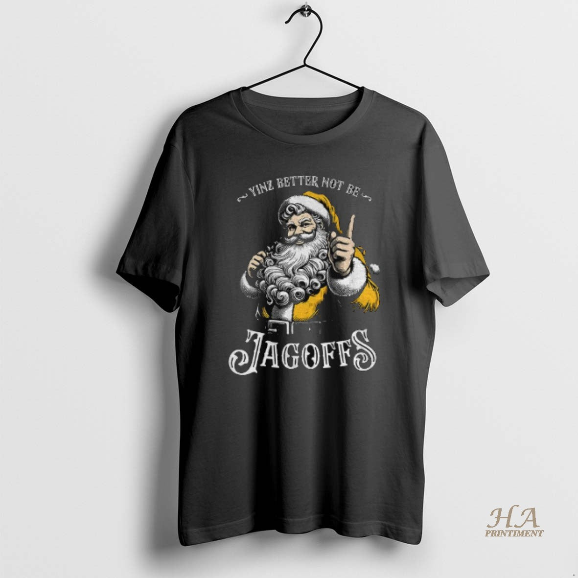 Official Yinz Better Not Be Jagoffs Santa Claus Merry Christmas T-Shirts, Hoodie, Sweatshirt | InkNestWear.com