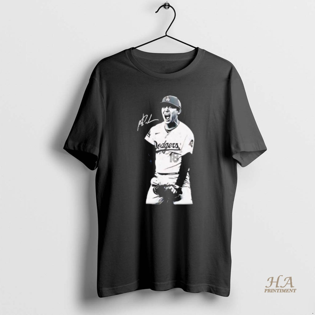 Official Yoshinobu Yamamoto Dodgers Retro Black T-Shirts, Hoodie, Sweatshirt | InkNestWear.com