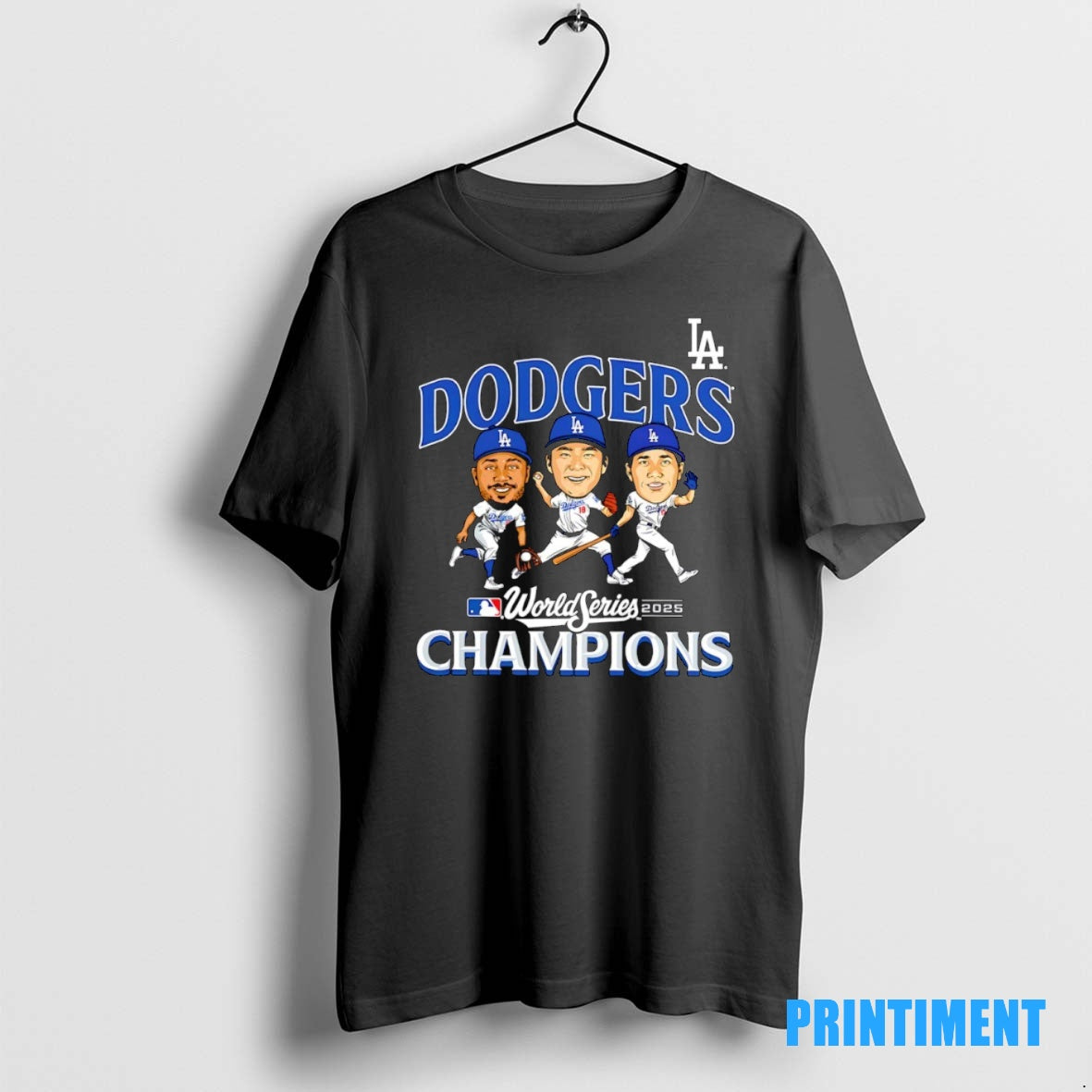 Official Yoshinobu Yamamoto Mookie Betts And Shohei Ohtani Los Angeles Dodgers World Series Champions 2025 T-Shirts,...