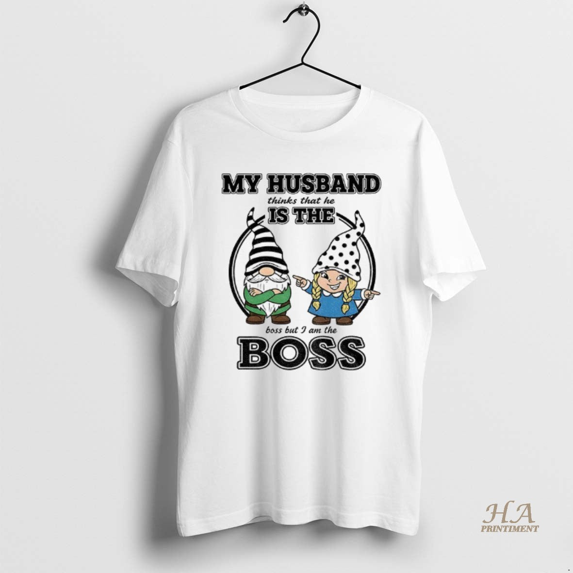 Official Aei4tthx Gnome My Husband Thinks That He Is Boss But I Am T-Shirts, Hoodie, Sweatshirt