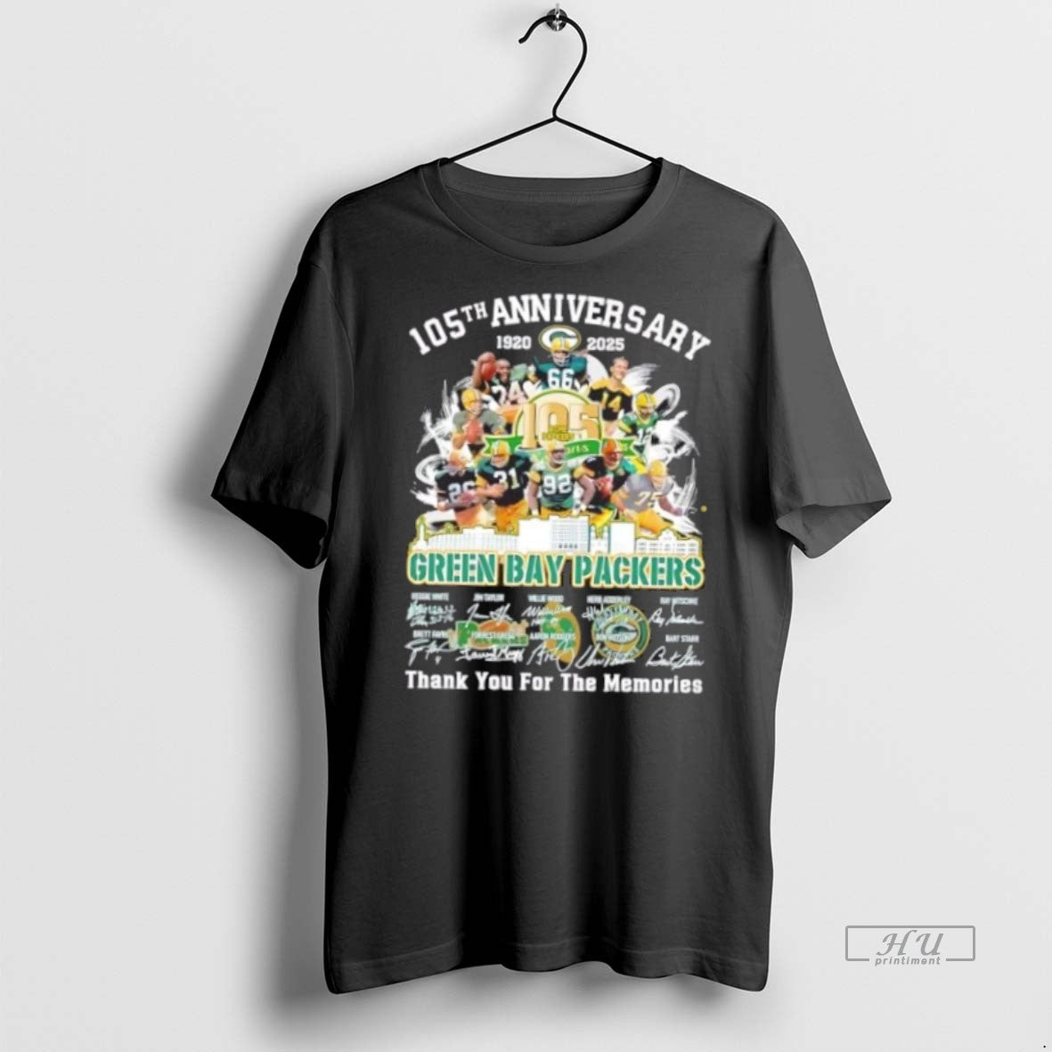 Officials 105th Anniversary 1920 2025 Green Bay Packers Legends Thank You For The Memories Premium T-Shirts, Hoodie,...