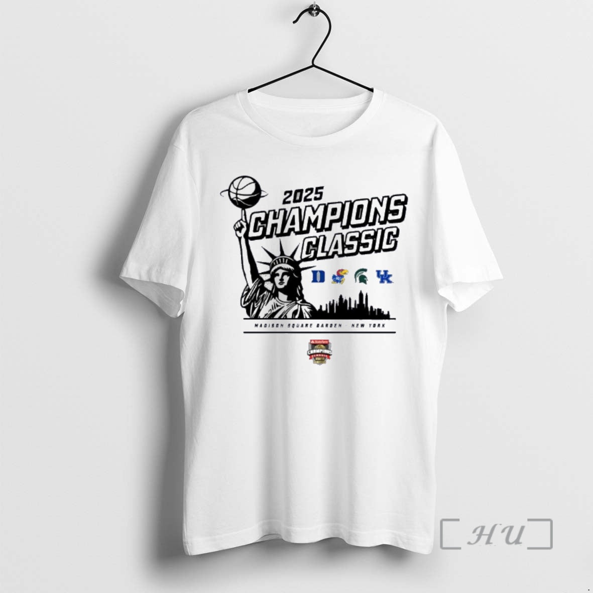 Officials 2025 Champions Classic Duke Kansas Michigan State And Kentucky Madison Square Garden New York T-Shirts, Hoodie,...