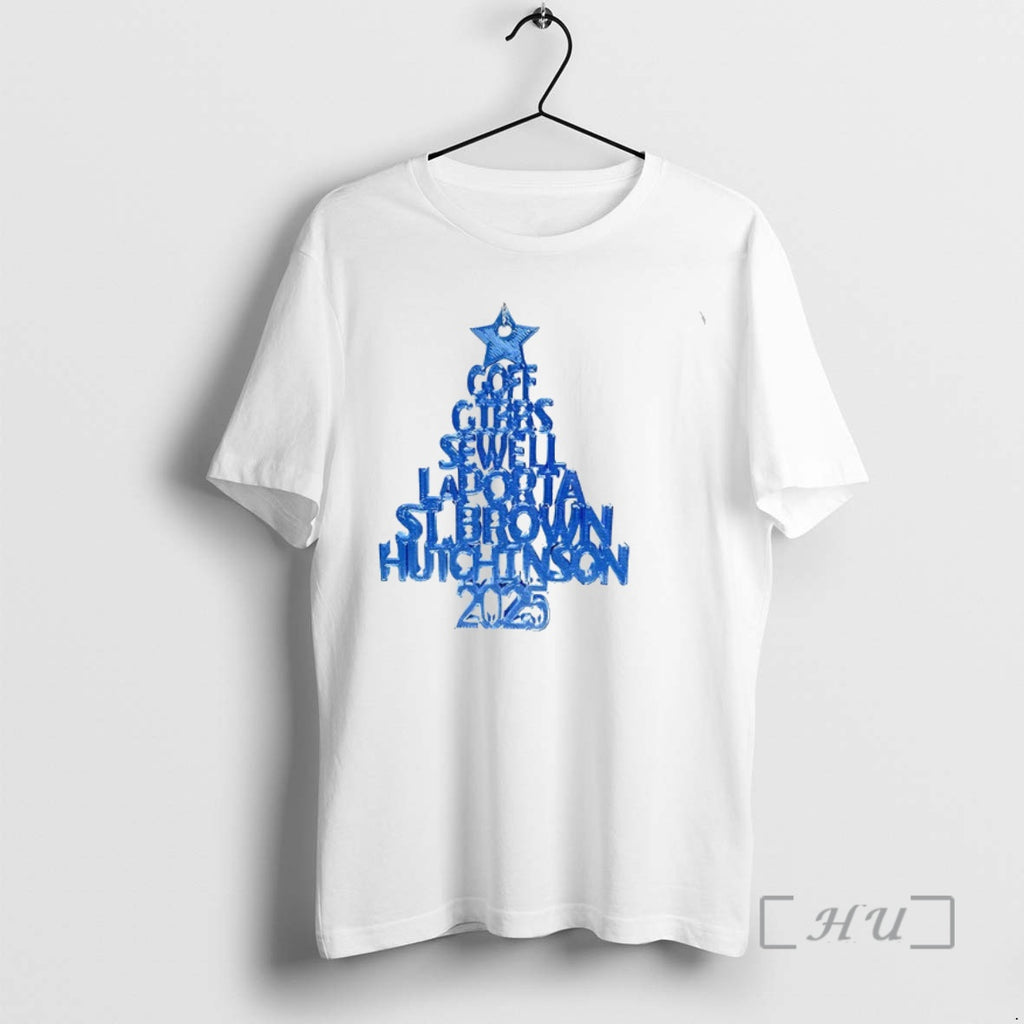 Officials 2025 Detroit Lions Christmas Tree T-Shirts, Hoodie, Sweatshirt | InkNestWear.com